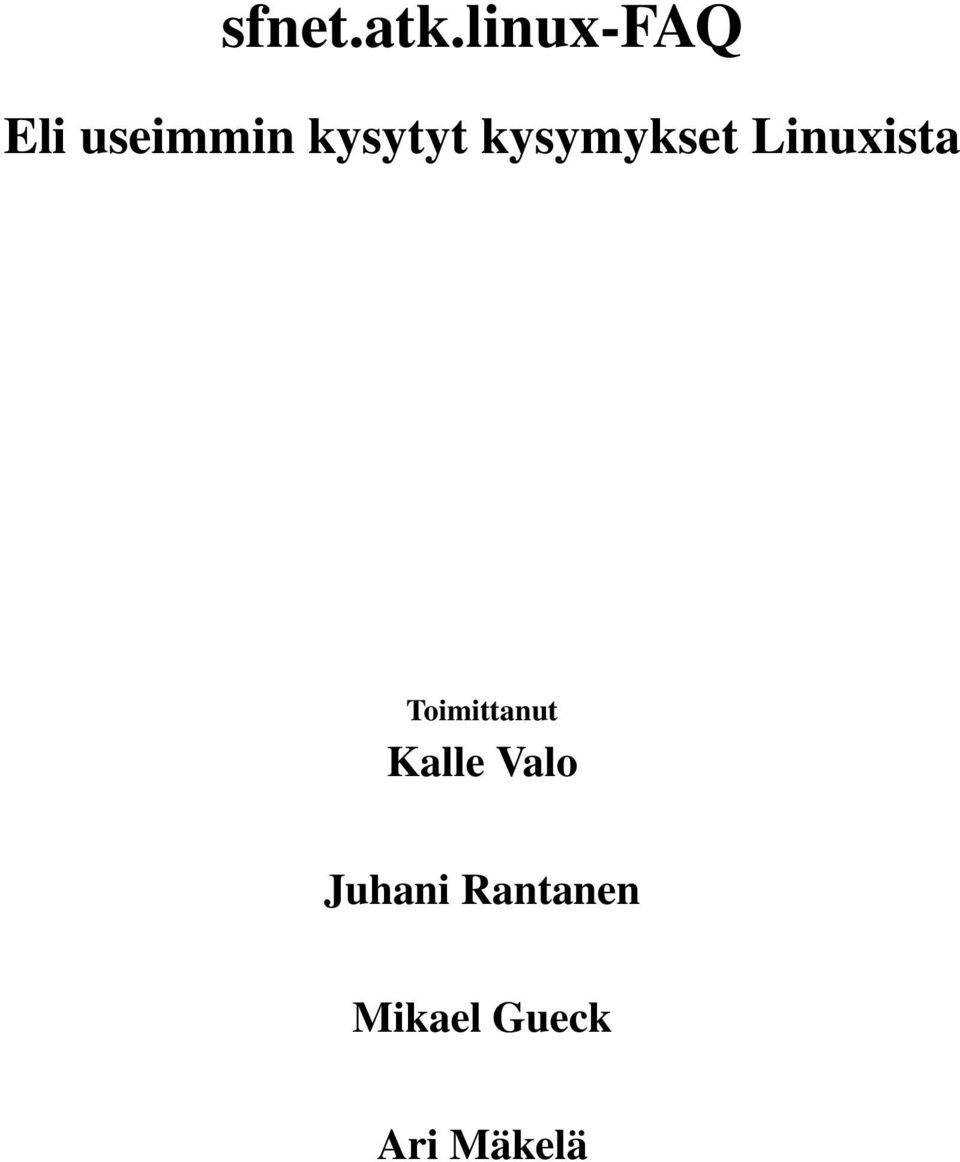 kysymykset Linuxista