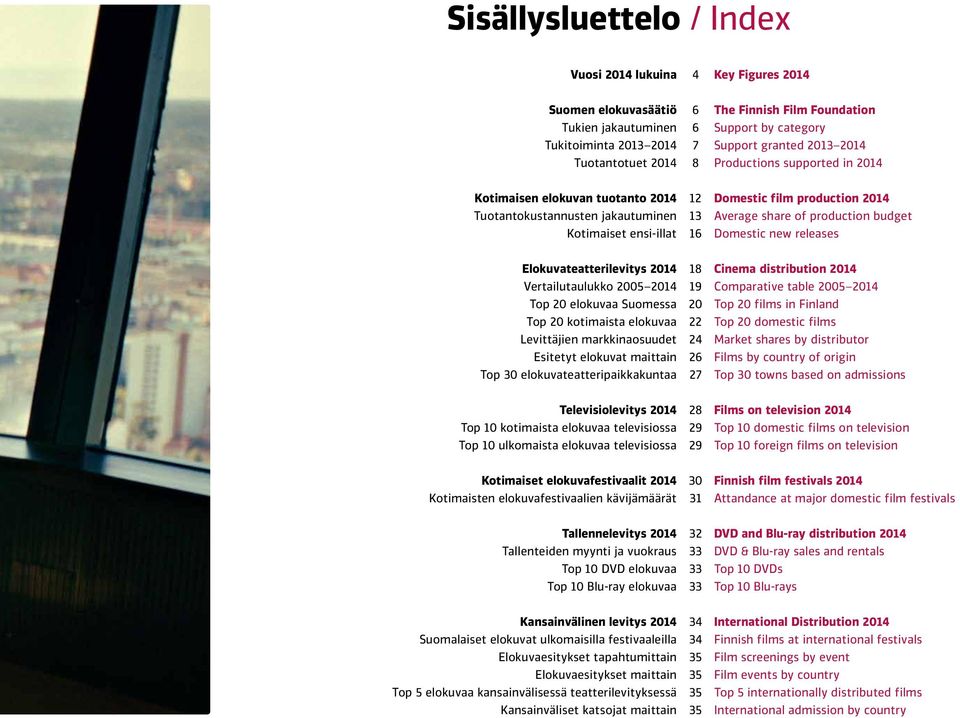 Average share of production budget Domestic new releases Elokuvateatterilevitys 2014 Vertailutaulukko 2005 2014 Top 20 elokuvaa Suomessa Top 20 kotimaista elokuvaa levittäjien markkinaosuudet