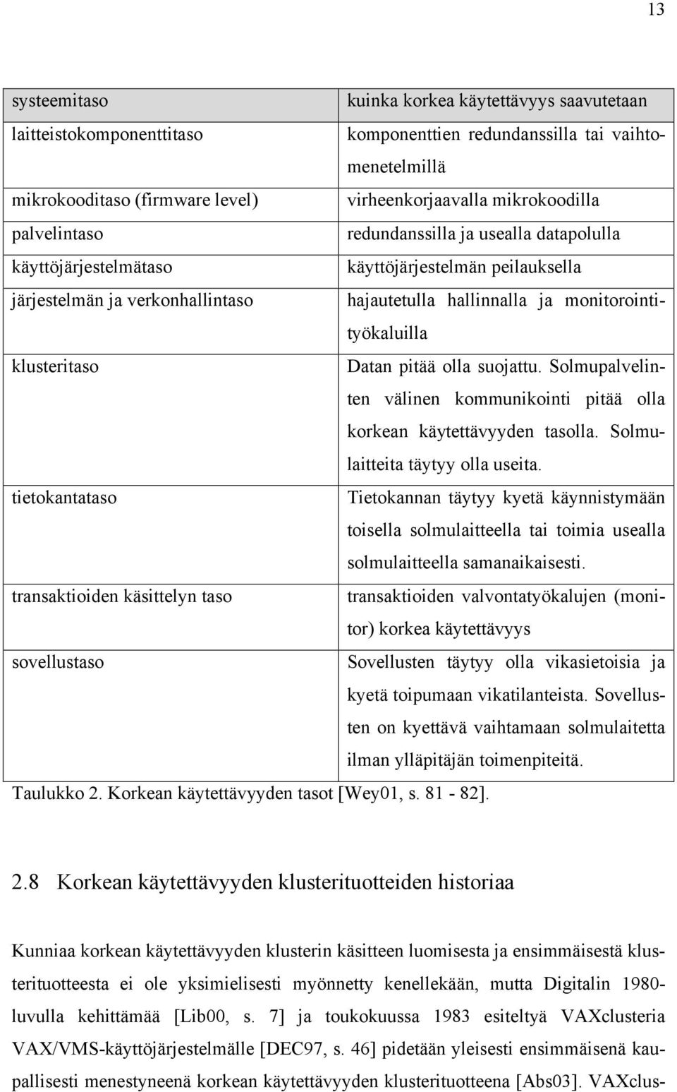 klusteritaso Datan pitää olla suojattu. Solmupalvelinten välinen kommunikointi pitää olla korkean käytettävyyden tasolla. Solmulaitteita täytyy olla useita.