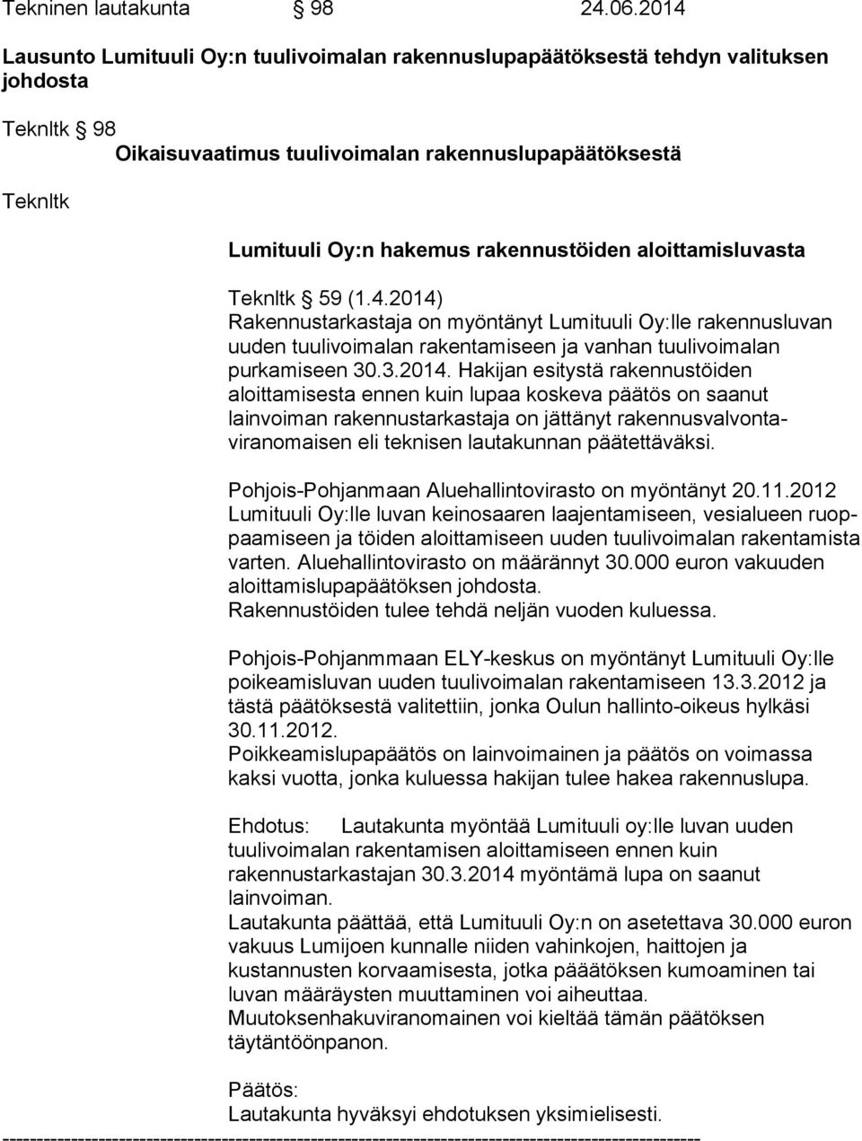 rakennustöiden aloittamisluvasta Teknltk 59 (1.4.2014)