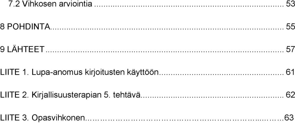 Lupa-anomus kirjoitusten käyttöön... 61 LIITE 2.