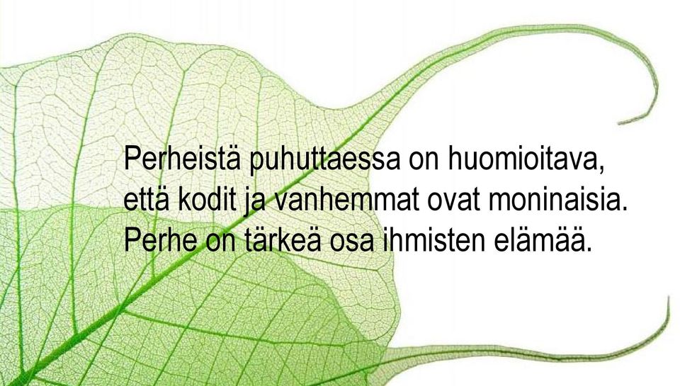 vanhemmat ovat moninaisia.