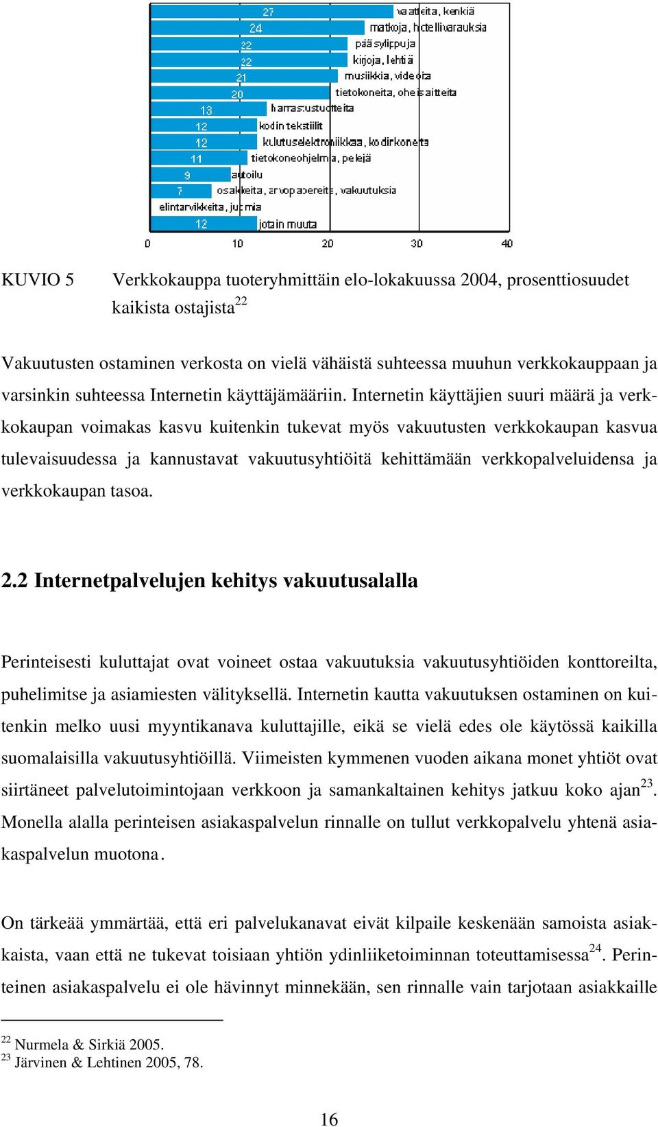 Internetin käyttäjien suuri määrä ja verkkokaupan voimakas kasvu kuitenkin tukevat myös vakuutusten verkkokaupan kasvua tulevaisuudessa ja kannustavat vakuutusyhtiöitä kehittämään verkkopalveluidensa