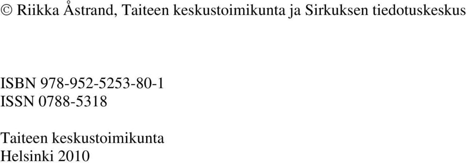 tiedotuskeskus ISBN