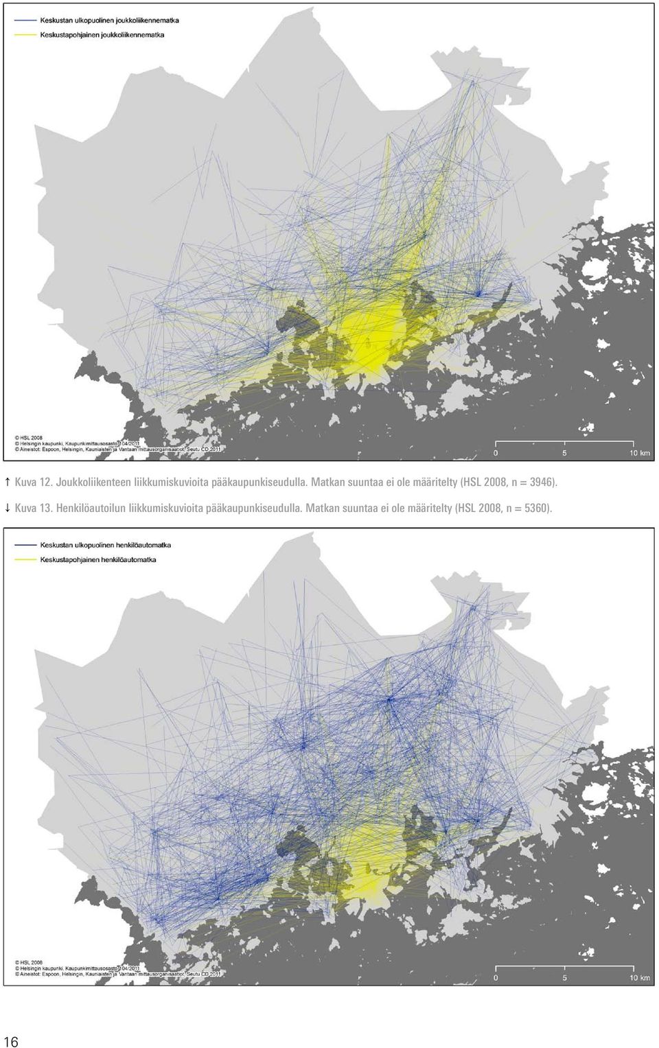 Matkan suuntaa ei ole määritelty (HSL 2008, n = 3946).