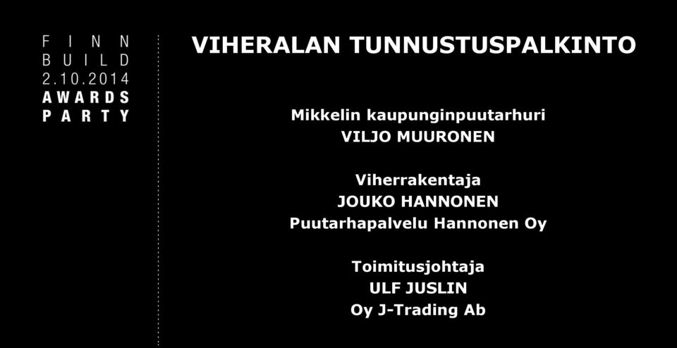 Viherrakentaja JOUKO HANNONEN