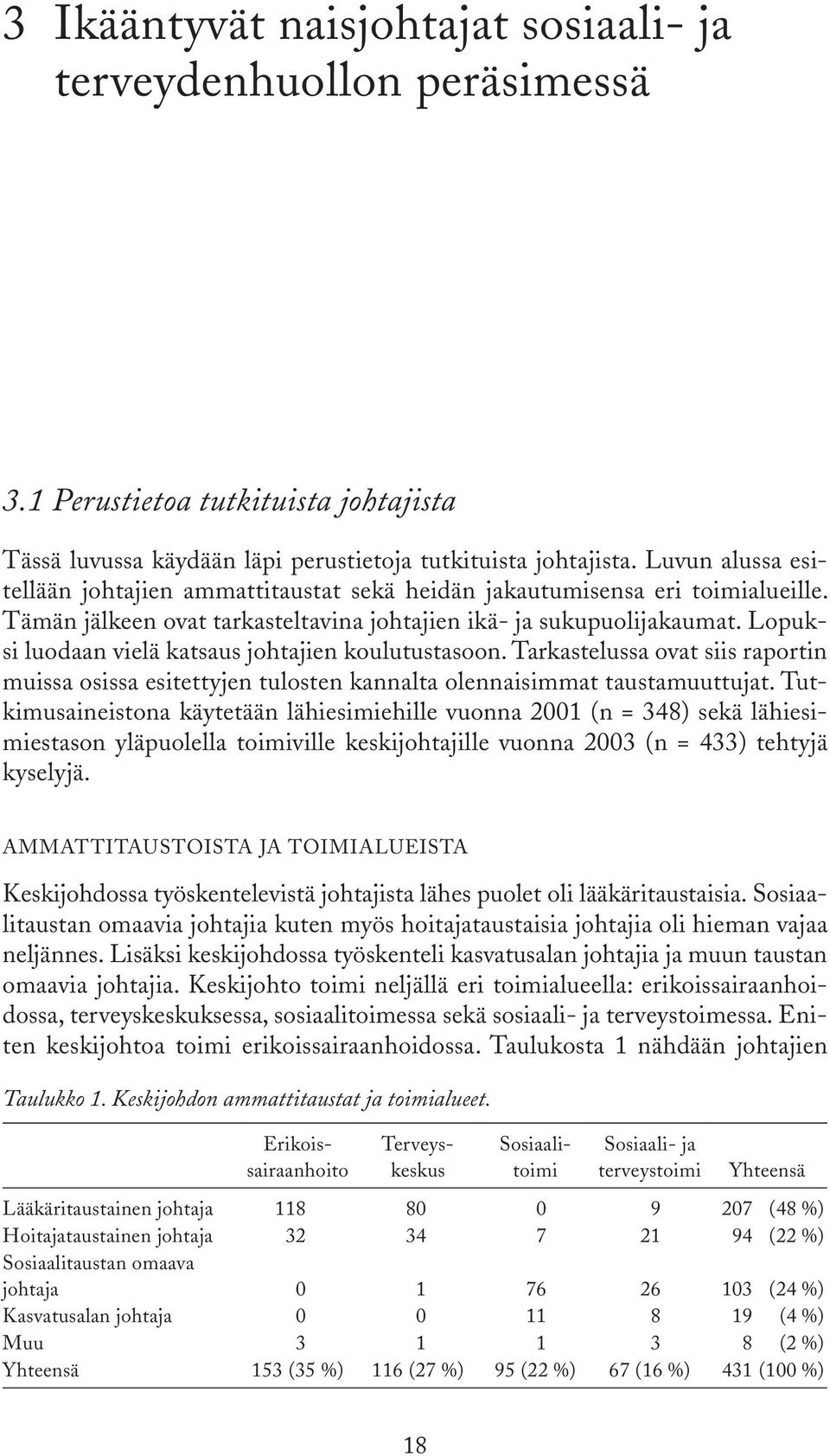 Lopuksi luodaan vielä katsaus johtajien koulutustasoon. Tarkastelussa ovat siis raportin muissa osissa esitettyjen tulosten kannalta olennaisimmat taustamuuttujat.