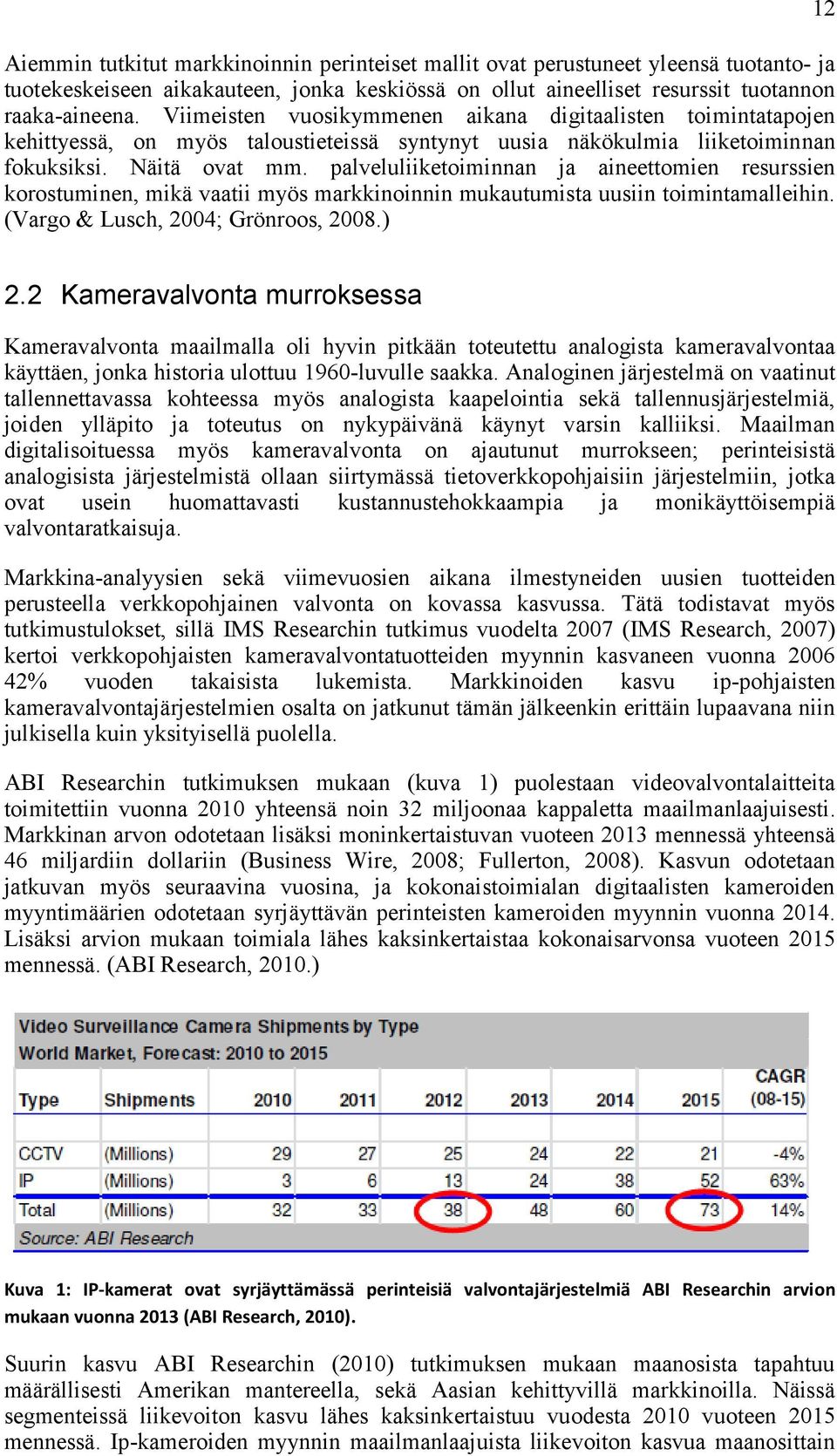 palveluliiketoiminnan ja aineettomien resurssien korostuminen, mikä vaatii myös markkinoinnin mukautumista uusiin toimintamalleihin. (Vargo & Lusch, 2004; Grönroos, 2008.) 12 2.