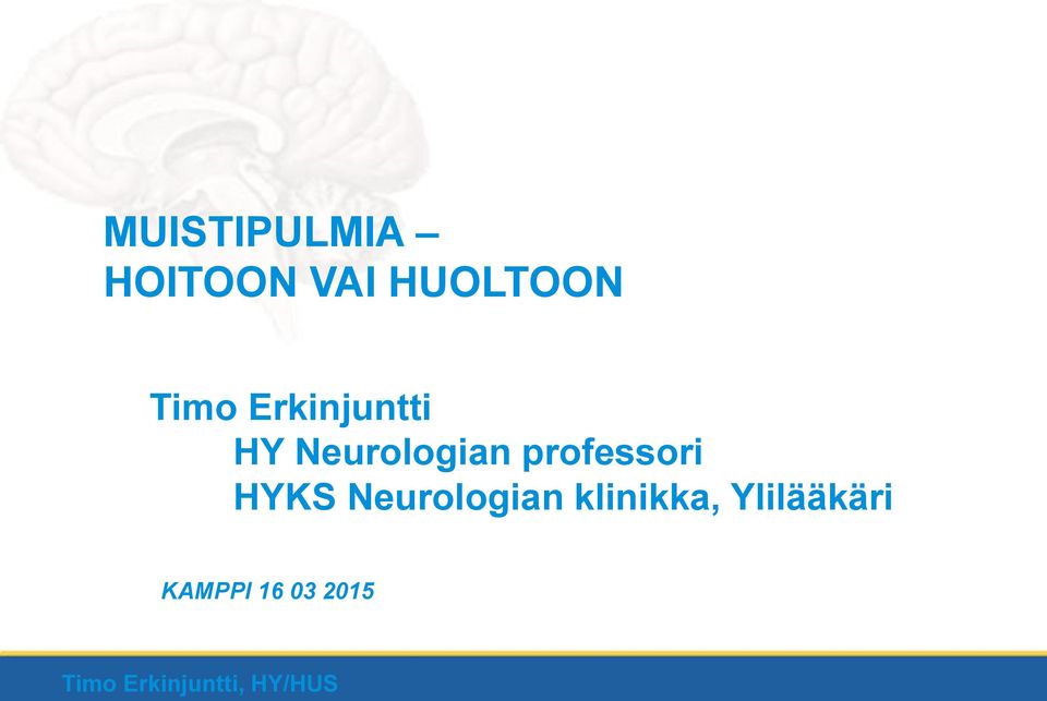 Neurologian professori HYKS