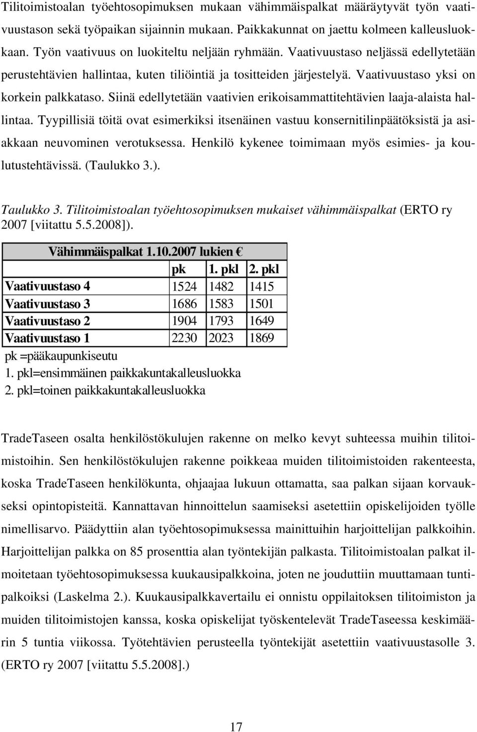 Siinä edellytetään vaativien erikoisammattitehtävien laaja-alaista hallintaa. Tyypillisiä töitä ovat esimerkiksi itsenäinen vastuu konsernitilinpäätöksistä ja asiakkaan neuvominen verotuksessa.