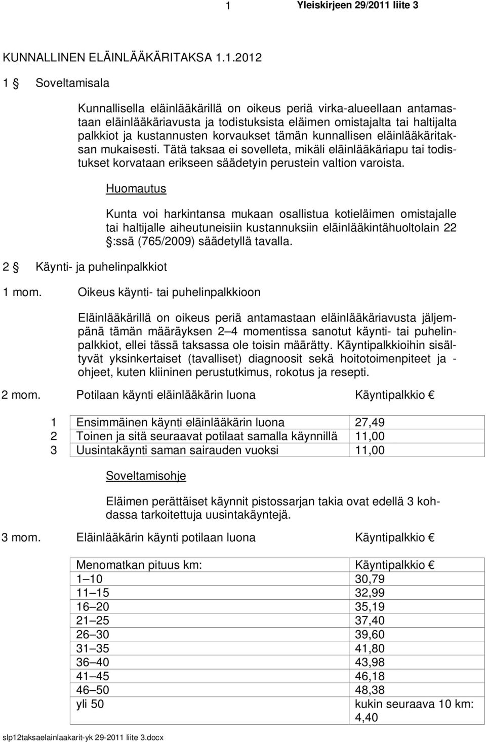 Tätä taksaa ei sovelleta, mikäli eläinlääkäriapu tai todistukset korvataan erikseen säädetyin perustein valtion varoista.