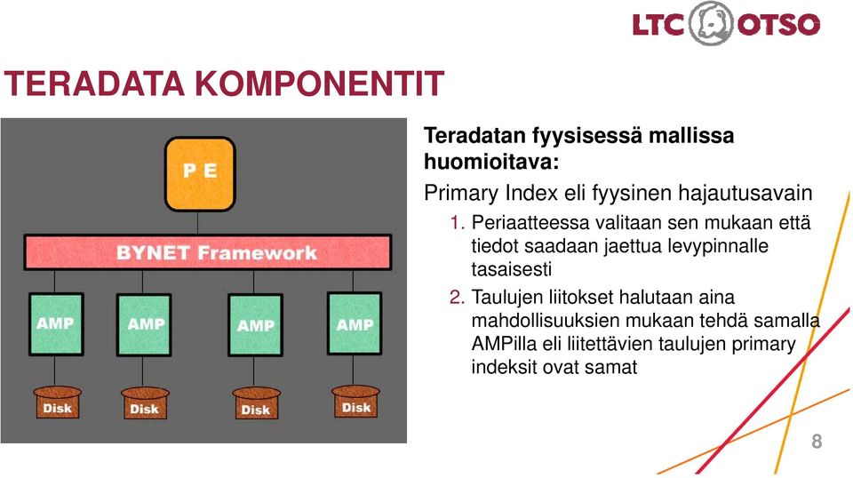 Periaatteessa valitaan sen mukaan että tiedot saadaan jaettua levypinnalle