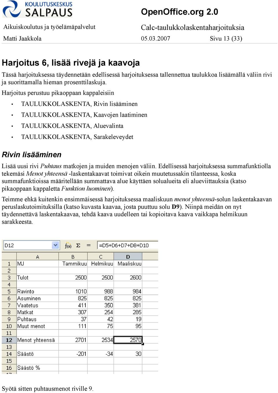 prosenttilaskuja.