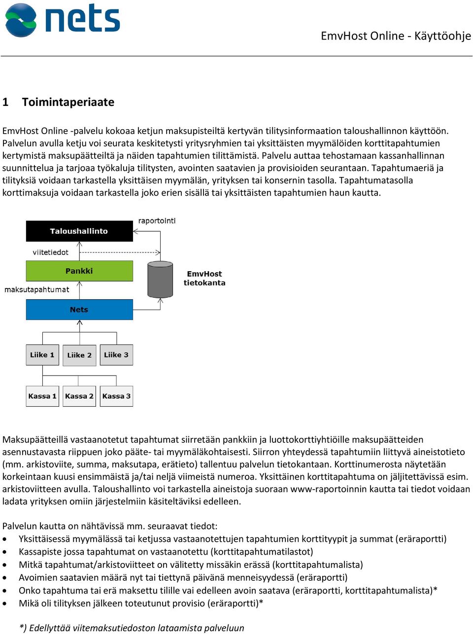 Palvelu auttaa tehostamaan kassanhallinnan suunnittelua ja tarjoaa työkaluja tilitysten, avointen saatavien ja provisioiden seurantaan.