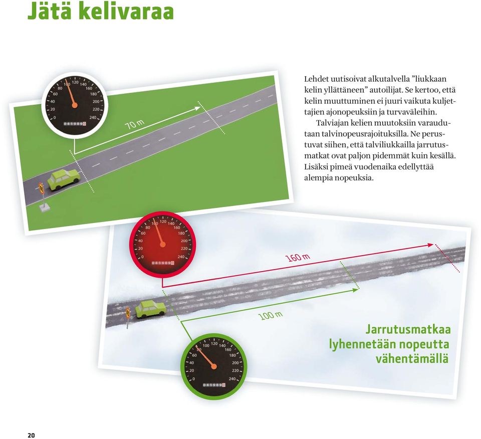 Talviajan kelien muutoksiin varaudutaan talvinopeusrajoituksilla.