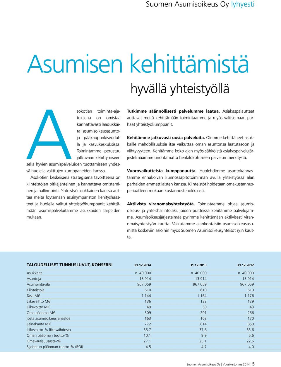 Olemme kehittäneet asukkaille mahdollisuuksia itse vaikuttaa oman asuntonsa laatutasoon ja viihtyvyyteen.