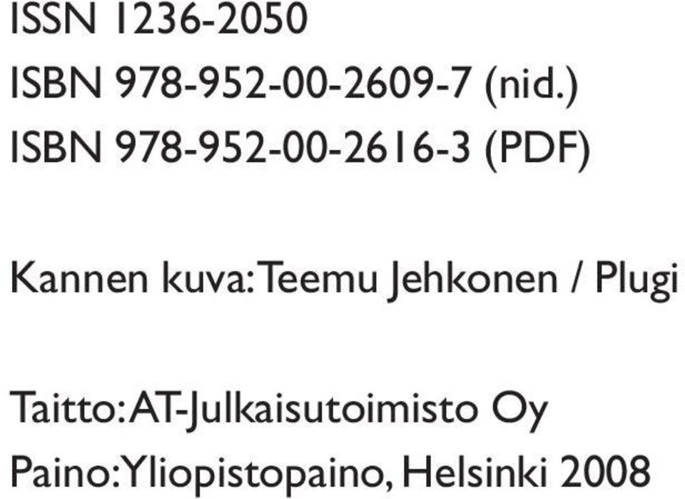 Teemu Jehkonen / Plugi Taitto: