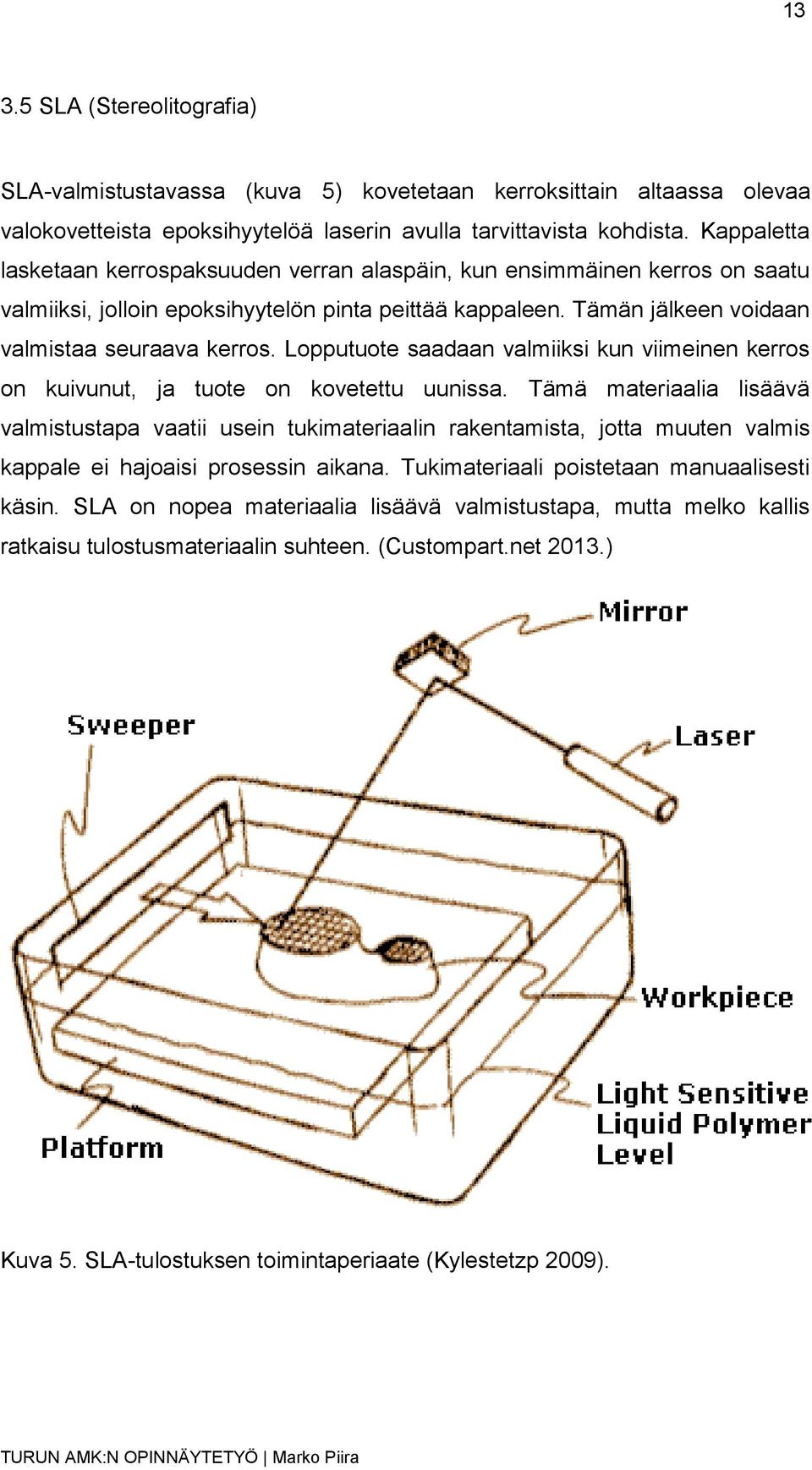 Lopputuote saadaan valmiiksi kun viimeinen kerros on kuivunut, ja tuote on kovetettu uunissa.