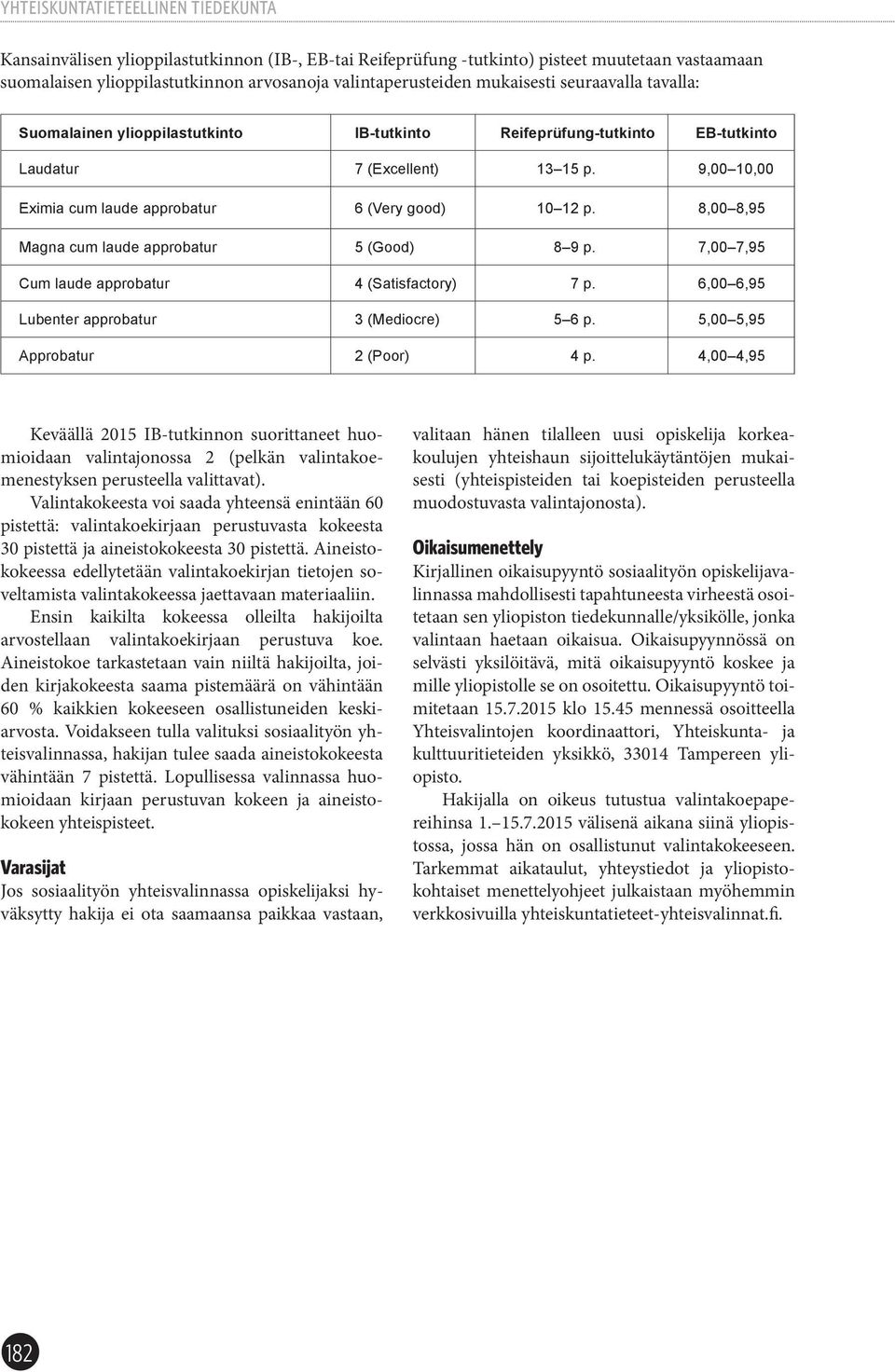 9,00 10,00 Eximia cum laude approbatur 6 (Very good) 10 12 p. 8,00 8,95 Magna cum laude approbatur 5 (Good) 8 9 p. 7,00 7,95 Cum laude approbatur 4 (Satisfactory) 7 p.