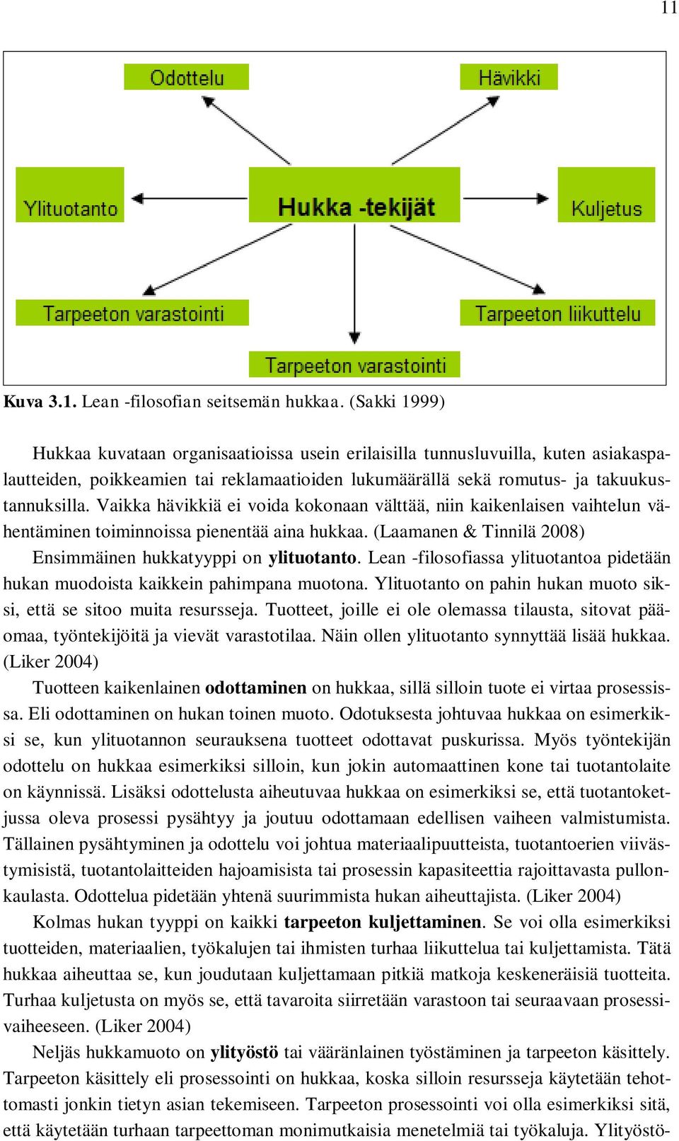 Vaikka hävikkiä ei voida kokonaan välttää, niin kaikenlaisen vaihtelun vähentäminen toiminnoissa pienentää aina hukkaa. (Laamanen & Tinnilä 2008) Ensimmäinen hukkatyyppi on ylituotanto.