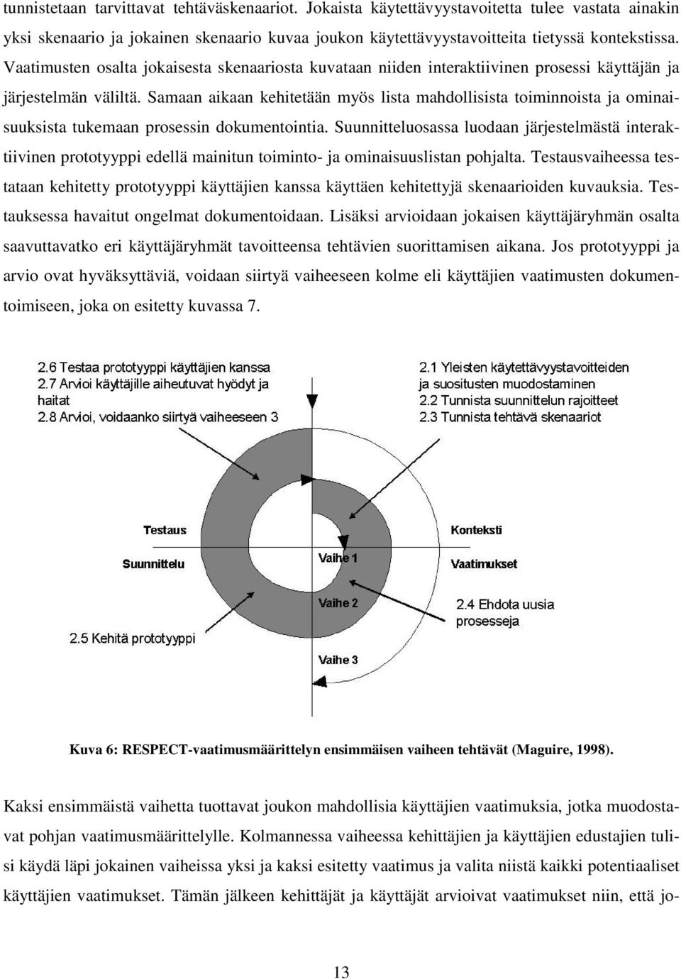 Samaan aikaan kehitetään myös lista mahdollisista toiminnoista ja ominaisuuksista tukemaan prosessin dokumentointia.