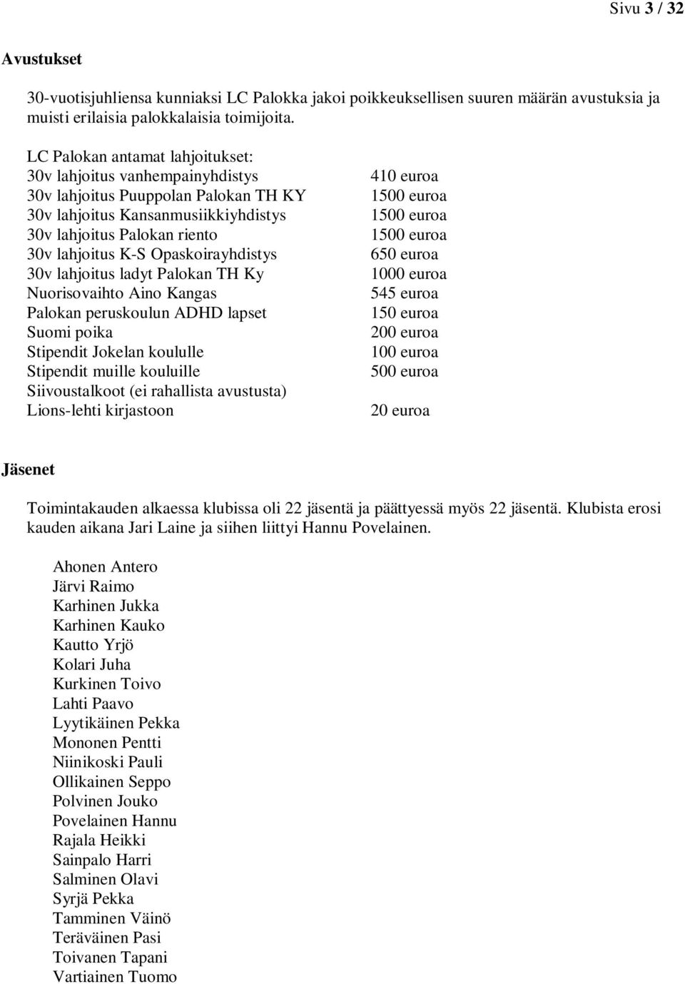 Opaskoirayhdistys 30v lahjoitus ladyt Palokan TH Ky Nuorisovaihto Aino Kangas Palokan peruskoulun ADHD lapset Suomi poika Stipendit Jokelan koululle Stipendit muille kouluille Siivoustalkoot (ei