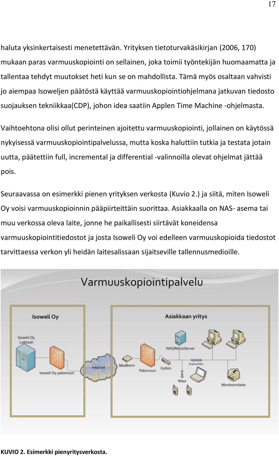 Tämä myös osaltaan vahvisti jo aiempaa Isoweljen päätöstä käyttää varmuuskopiointiohjelmana jatkuvan tiedosto suojauksen tekniikkaa(cdp), johon idea saatiin Applen Time Machine -ohjelmasta.