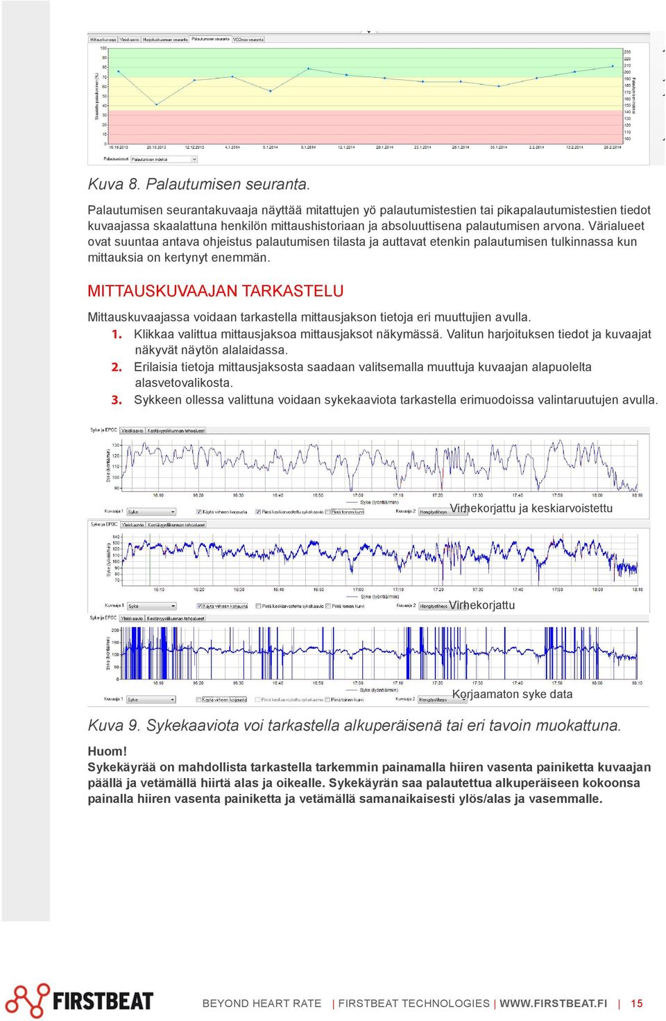 Värialueet ovat suuntaa antava ohjeistus palautumisen tilasta ja auttavat etenkin palautumisen tulkinnassa kun mittauksia on kertynyt enemmän.