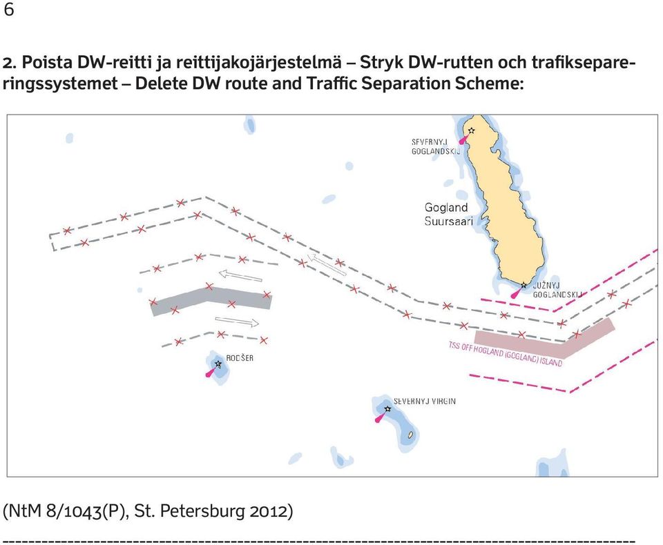 trafiksepareringssystemet Delete DW route