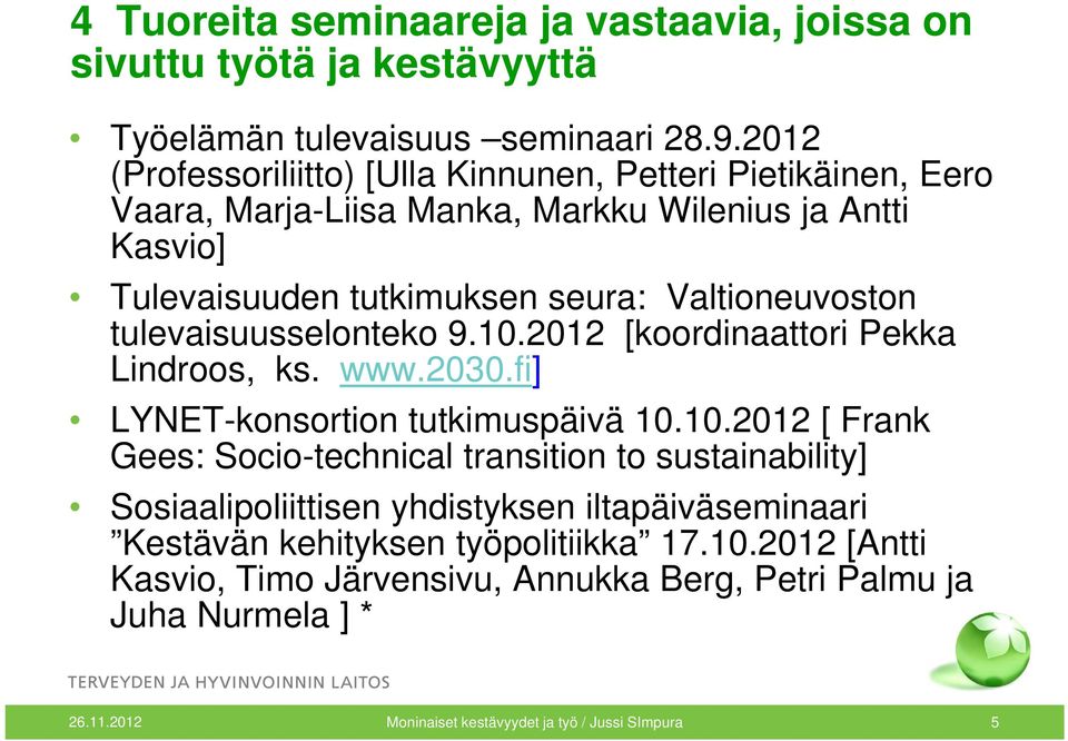 tulevaisuusselonteko 9.10.