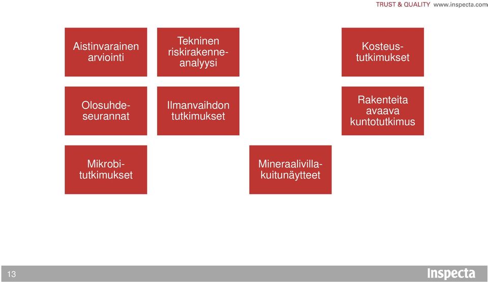 Rakenteita avaava kuntotutkimus Mikrobitutkimukset Homekoiratutkimukset