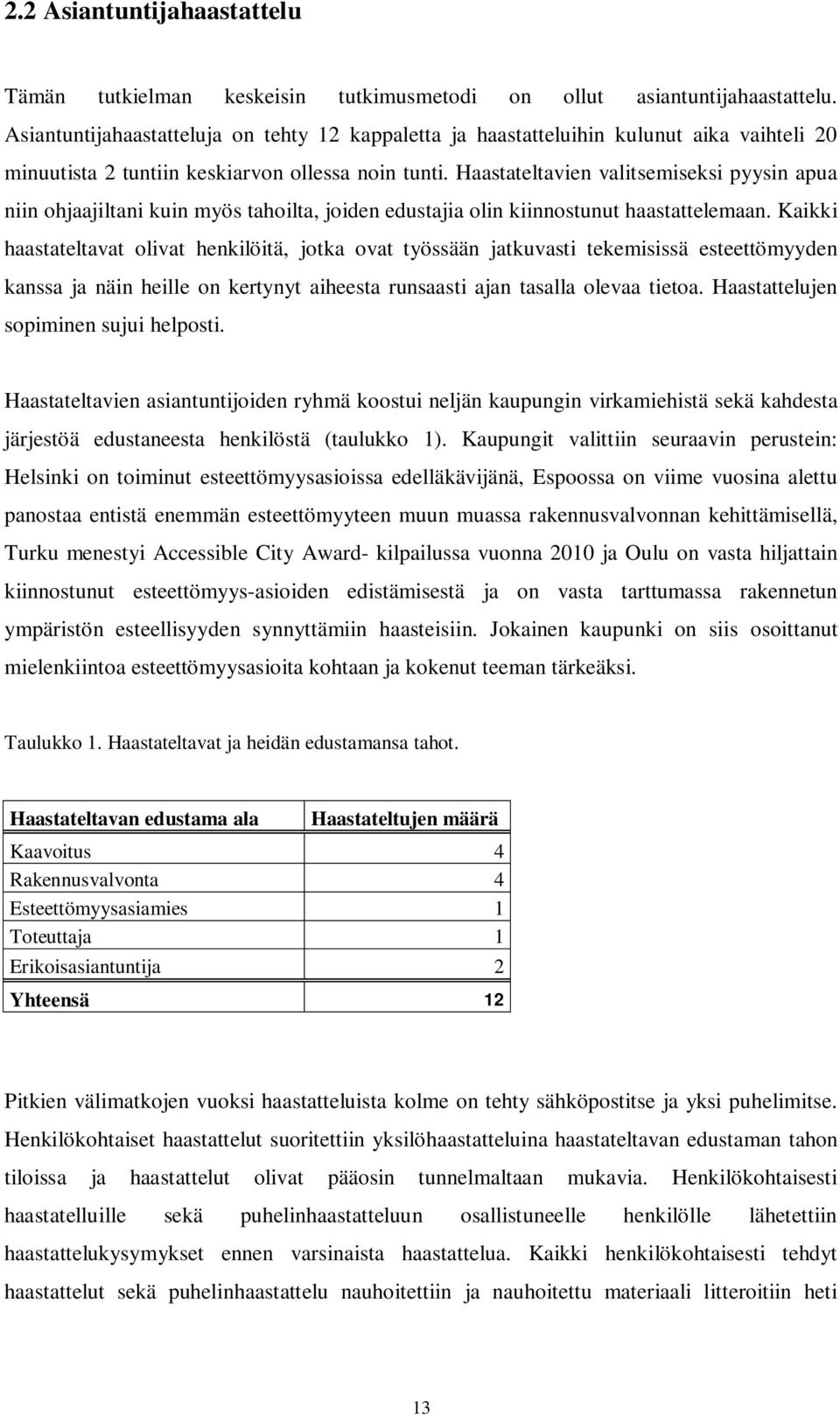 Haastateltavien valitsemiseksi pyysin apua niin ohjaajiltani kuin myös tahoilta, joiden edustajia olin kiinnostunut haastattelemaan.