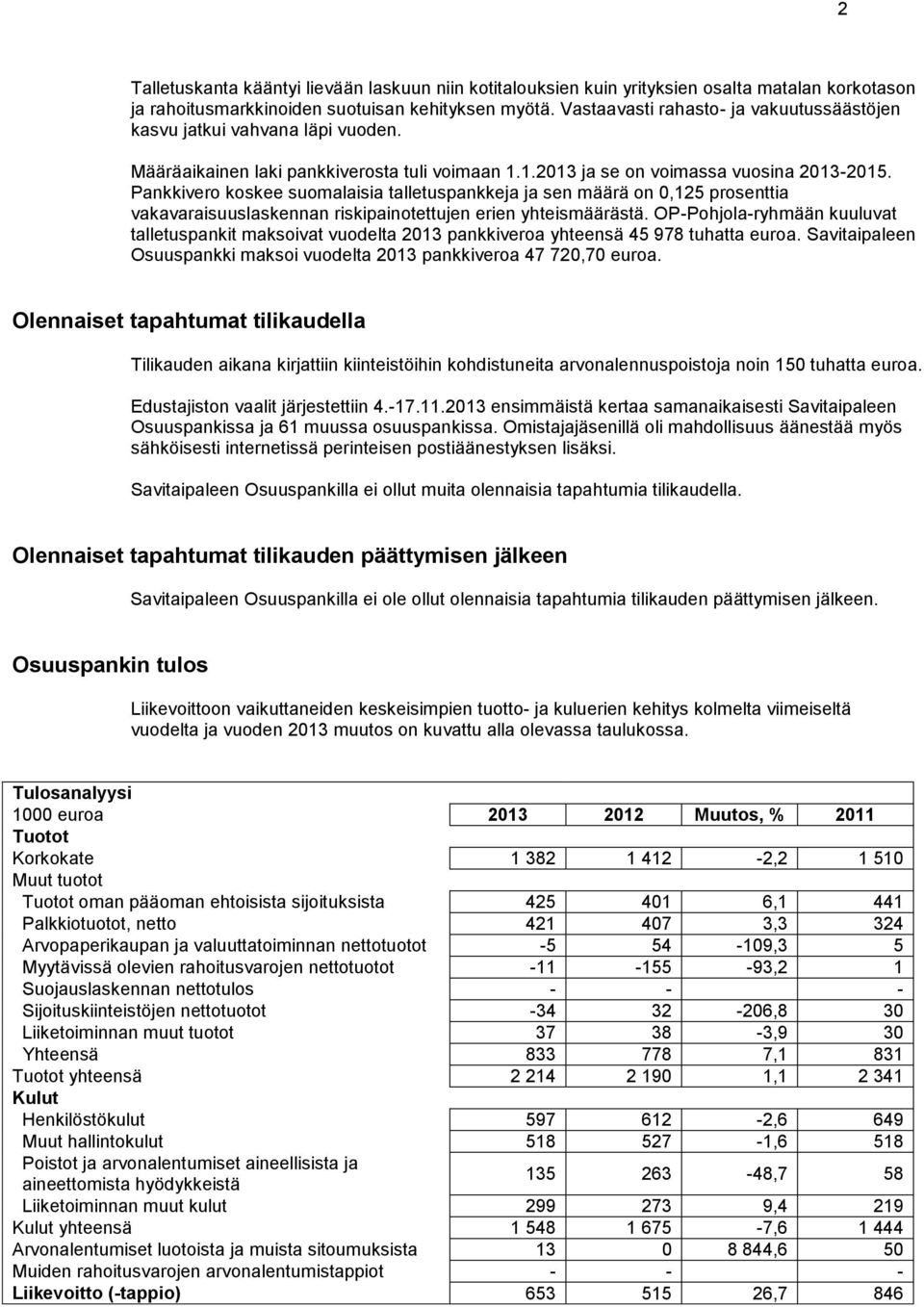 Pankkivero koskee suomalaisia talletuspankkeja ja sen määrä on 0,125 prosenttia vakavaraisuuslaskennan riskipainotettujen erien yhteismäärästä.