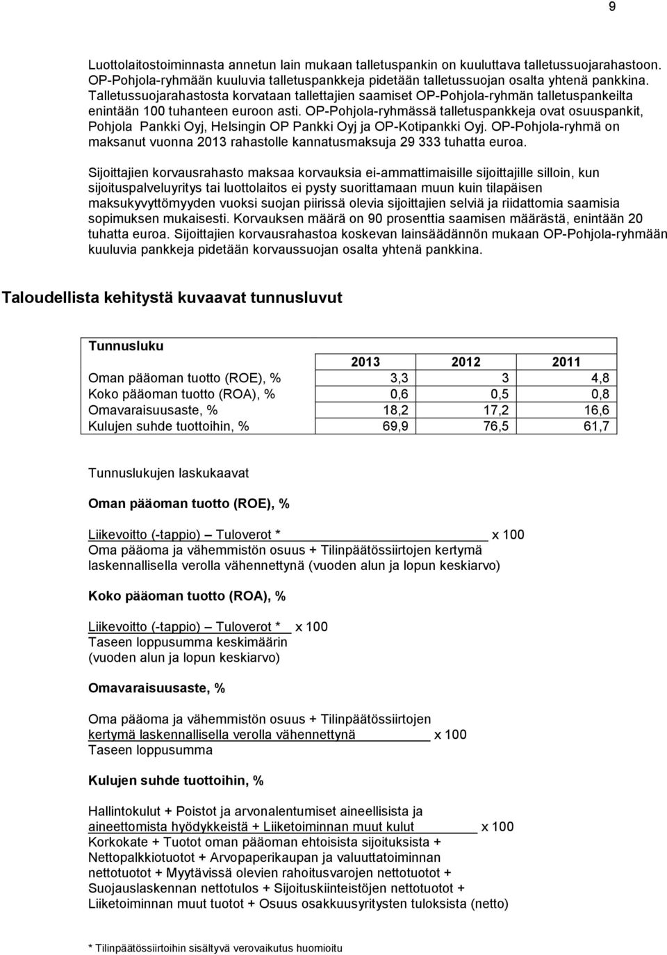 OP-Pohjola-ryhmässä talletuspankkeja ovat osuuspankit, Pohjola Pankki Oyj, Helsingin OP Pankki Oyj ja OP-Kotipankki Oyj.