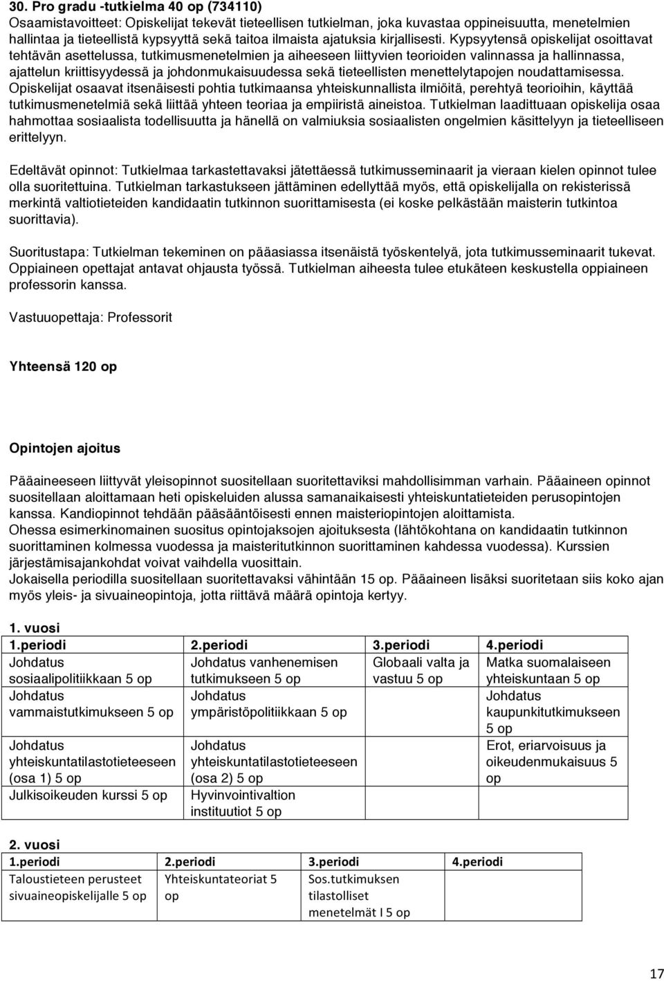 Kypsyytensä opiskelijat osoittavat tehtävän asettelussa, tutkimusmenetelmien ja aiheeseen liittyvien teorioiden valinnassa ja hallinnassa, ajattelun kriittisyydessä ja johdonmukaisuudessa sekä