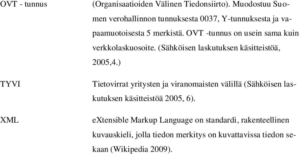 OVT -tunnus on usein sama kuin verkkolaskuosoite. (Sähköisen laskutuksen käsitteistöä, 2005,4.