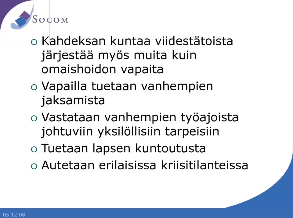 Vastataan vanhempien työajoista johtuviin yksilöllisiin