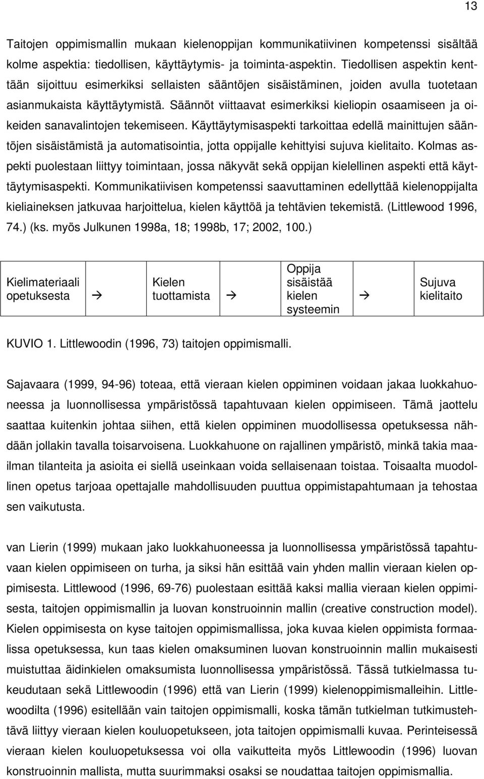 Säännöt viittaavat esimerkiksi kieliopin osaamiseen ja oikeiden sanavalintojen tekemiseen.