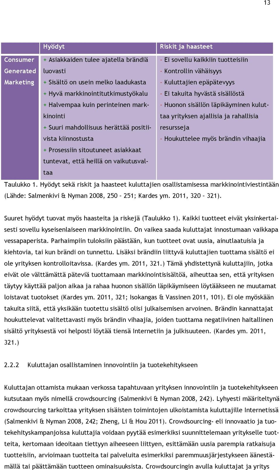 Huonon sisällön läpikäyminen kuluttaa yrityksen ajallisia ja rahallisia resursseja - Houkuttelee myös brändin vihaajia + Prosessiin sitoutuneet asiakkaat tuntevat, että heillä on vaikutusvaltaa