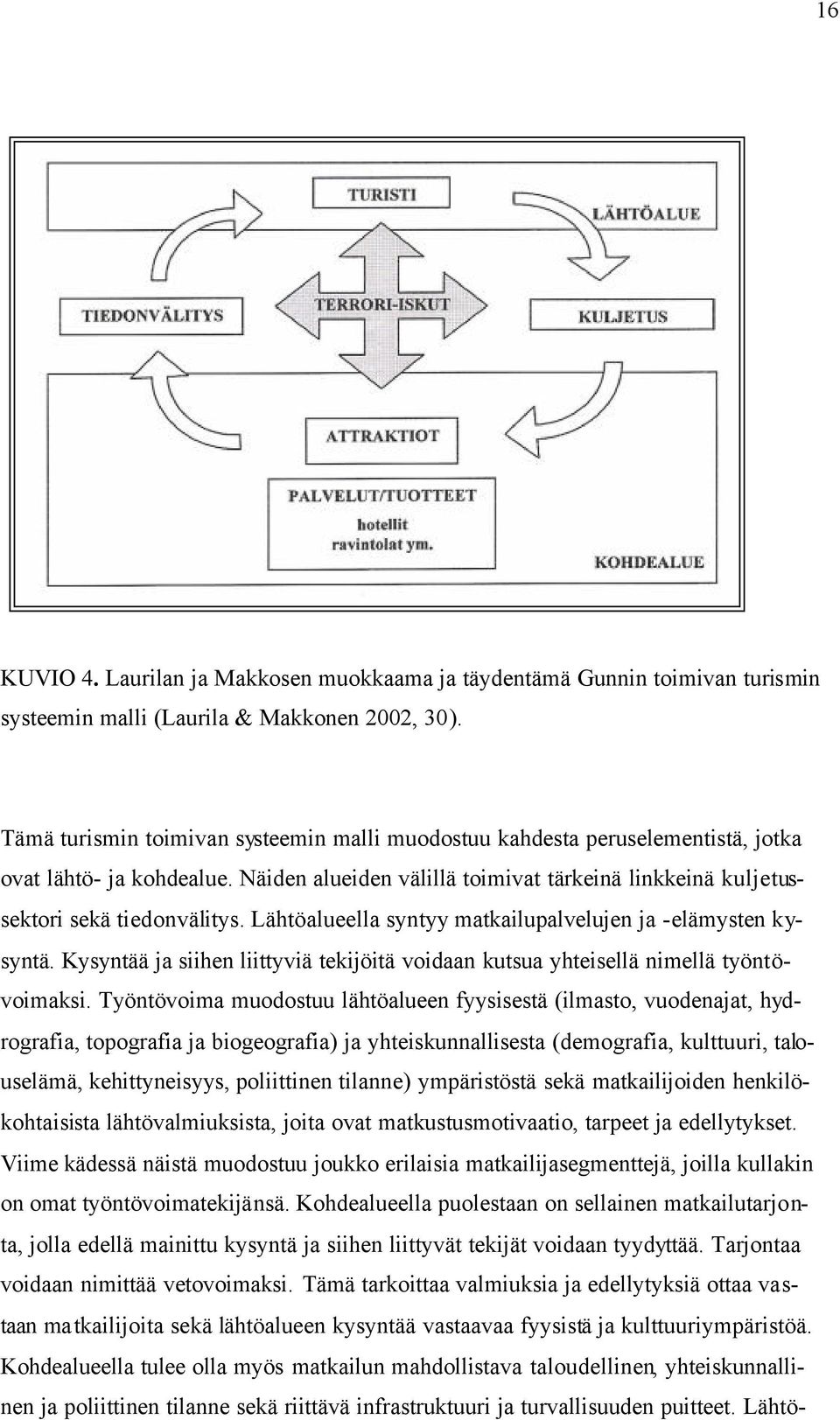 Lähtöalueella syntyy matkailupalvelujen ja -elämysten kysyntä. Kysyntää ja siihen liittyviä tekijöitä voidaan kutsua yhteisellä nimellä työntövoimaksi.