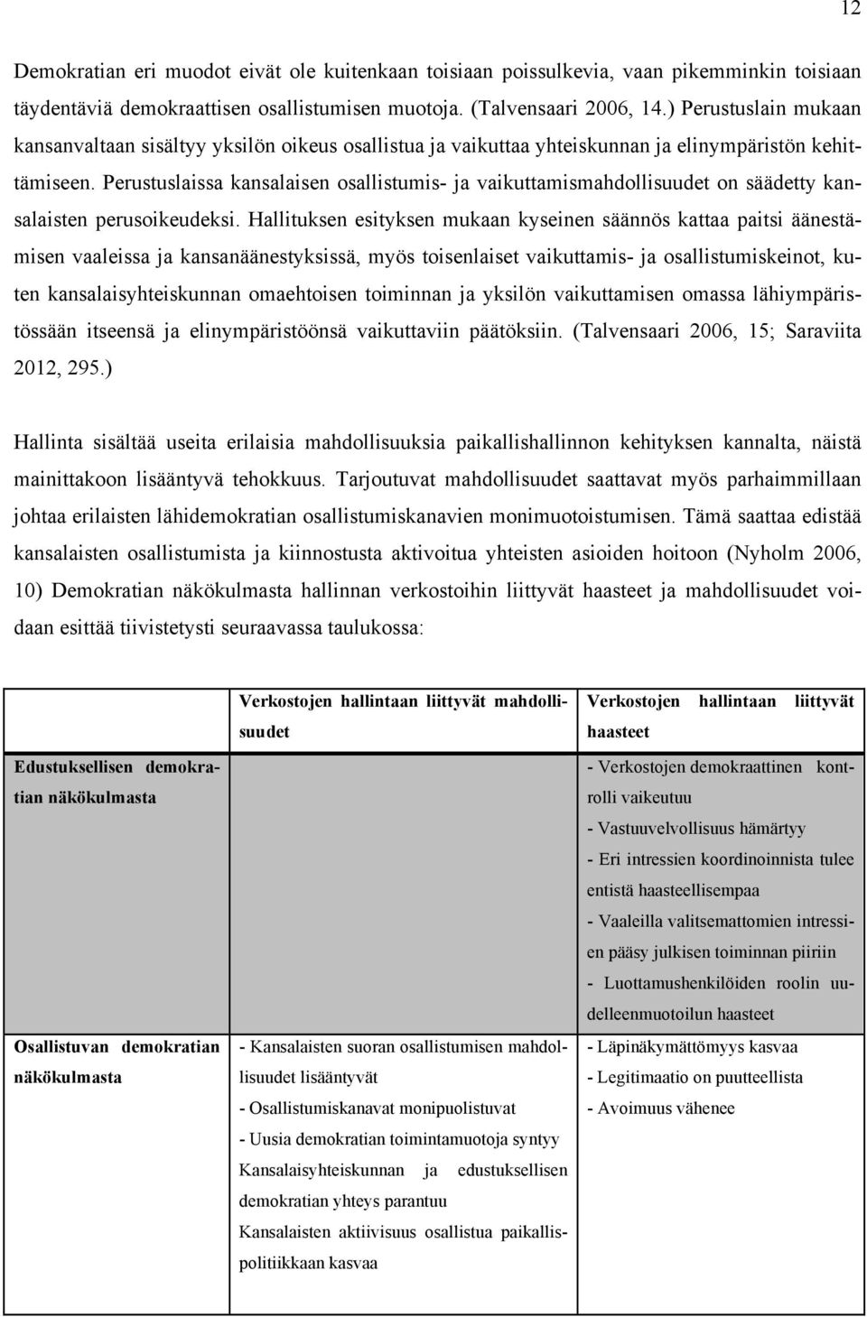 Perustuslaissa kansalaisen osallistumis- ja vaikuttamismahdollisuudet on säädetty kansalaisten perusoikeudeksi.