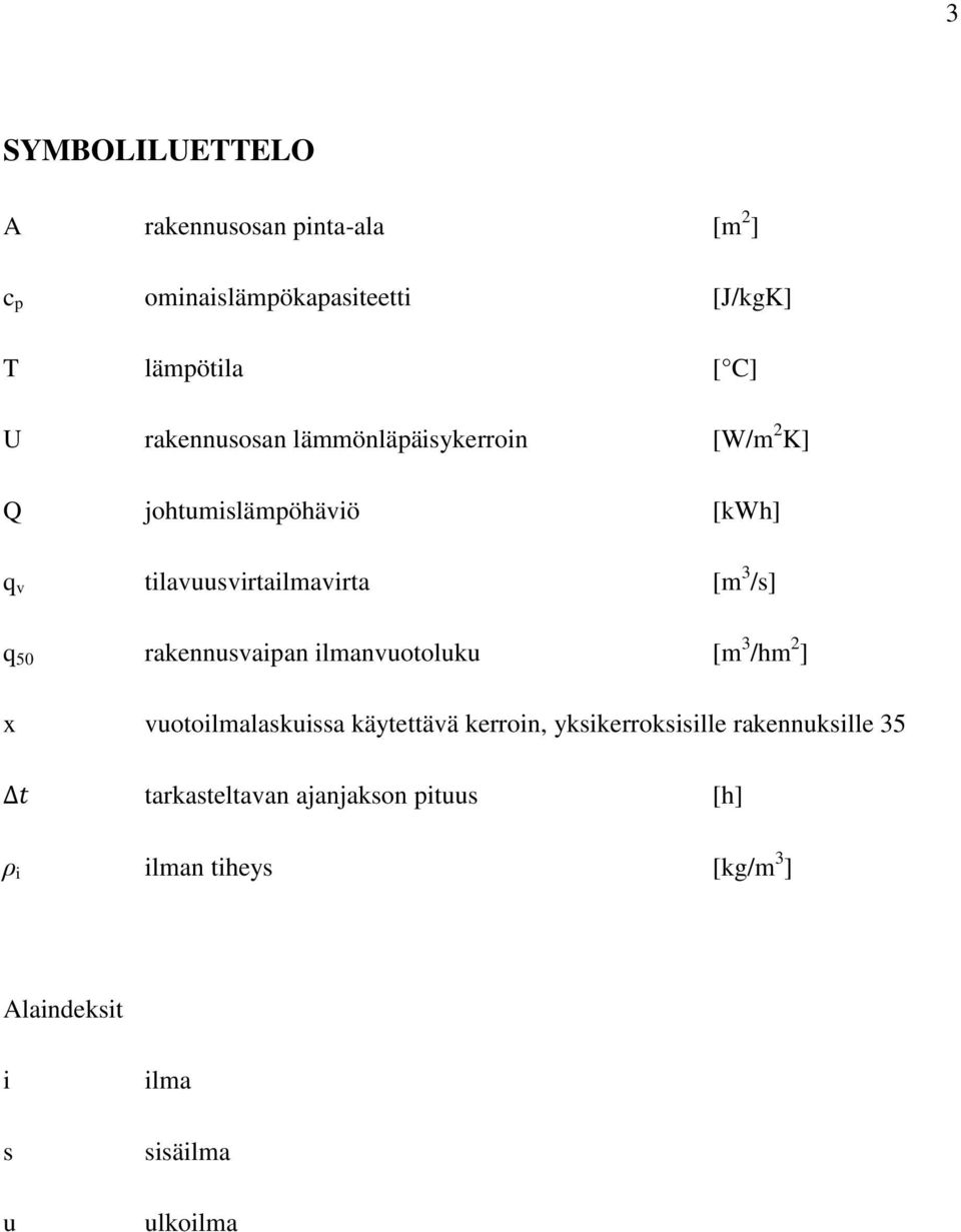 50 rakennusvaipan ilmanvuotoluku [m 3 /hm 2 ] x vuotoilmalaskuissa käytettävä kerroin, yksikerroksisille