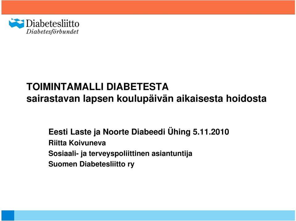 Noorte Diabeedi Ühing 5.11.