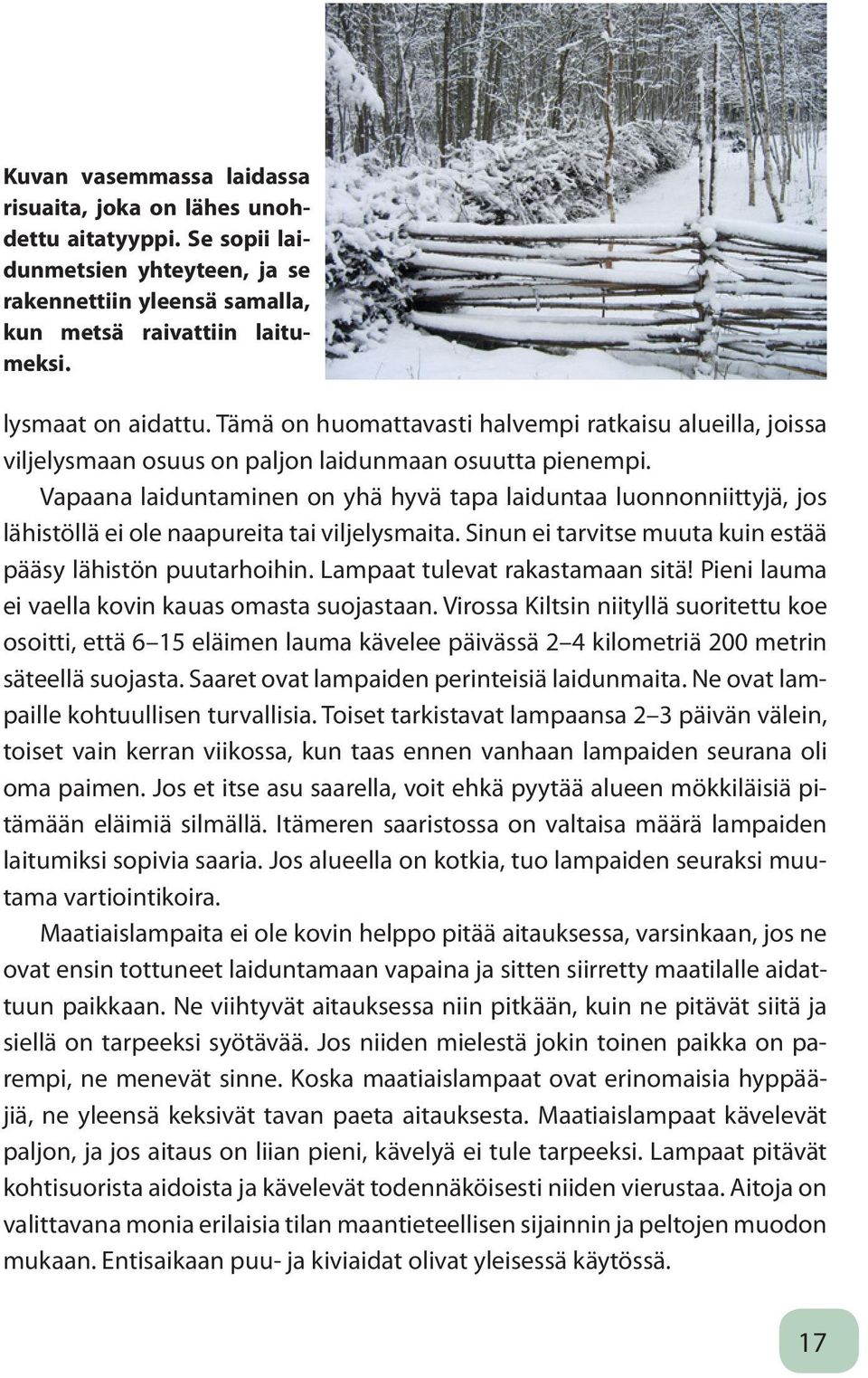 Vapaana laiduntaminen on yhä hyvä tapa laiduntaa luonnonniittyjä, jos lähistöllä ei ole naapureita tai viljelysmaita. Sinun ei tarvitse muuta kuin estää pääsy lähistön puutarhoihin.