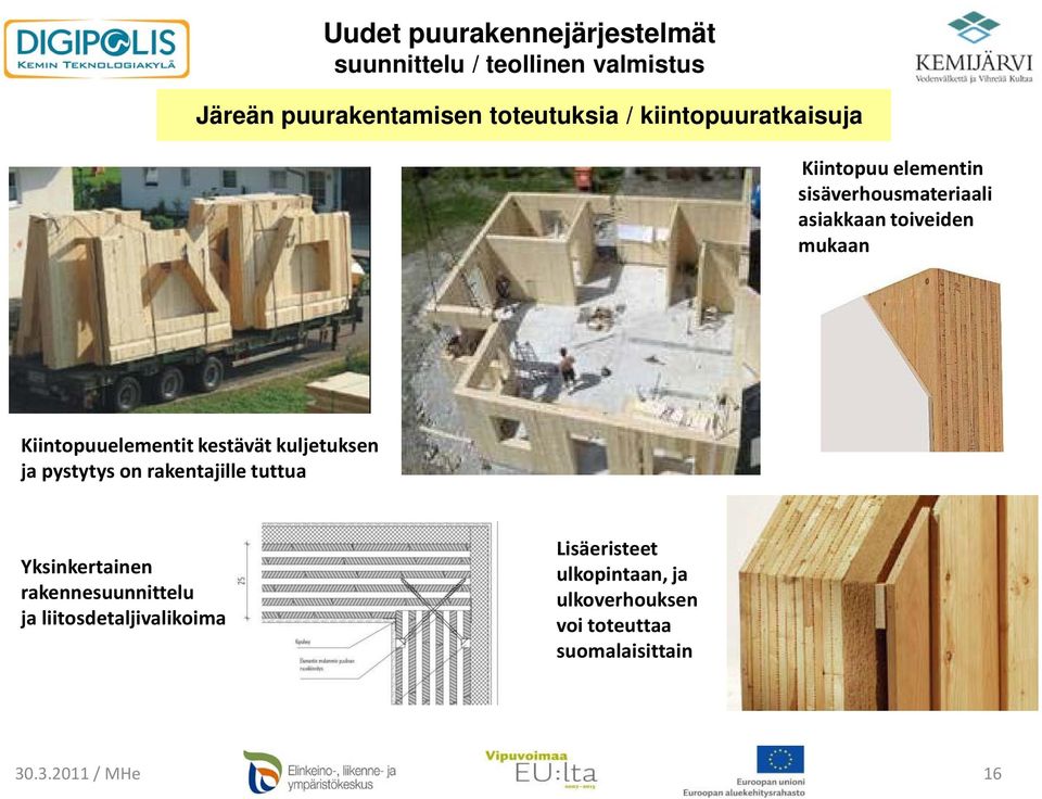 ja pystytys on rakentajille tuttua Yksinkertainen rakennesuunnittelu ja