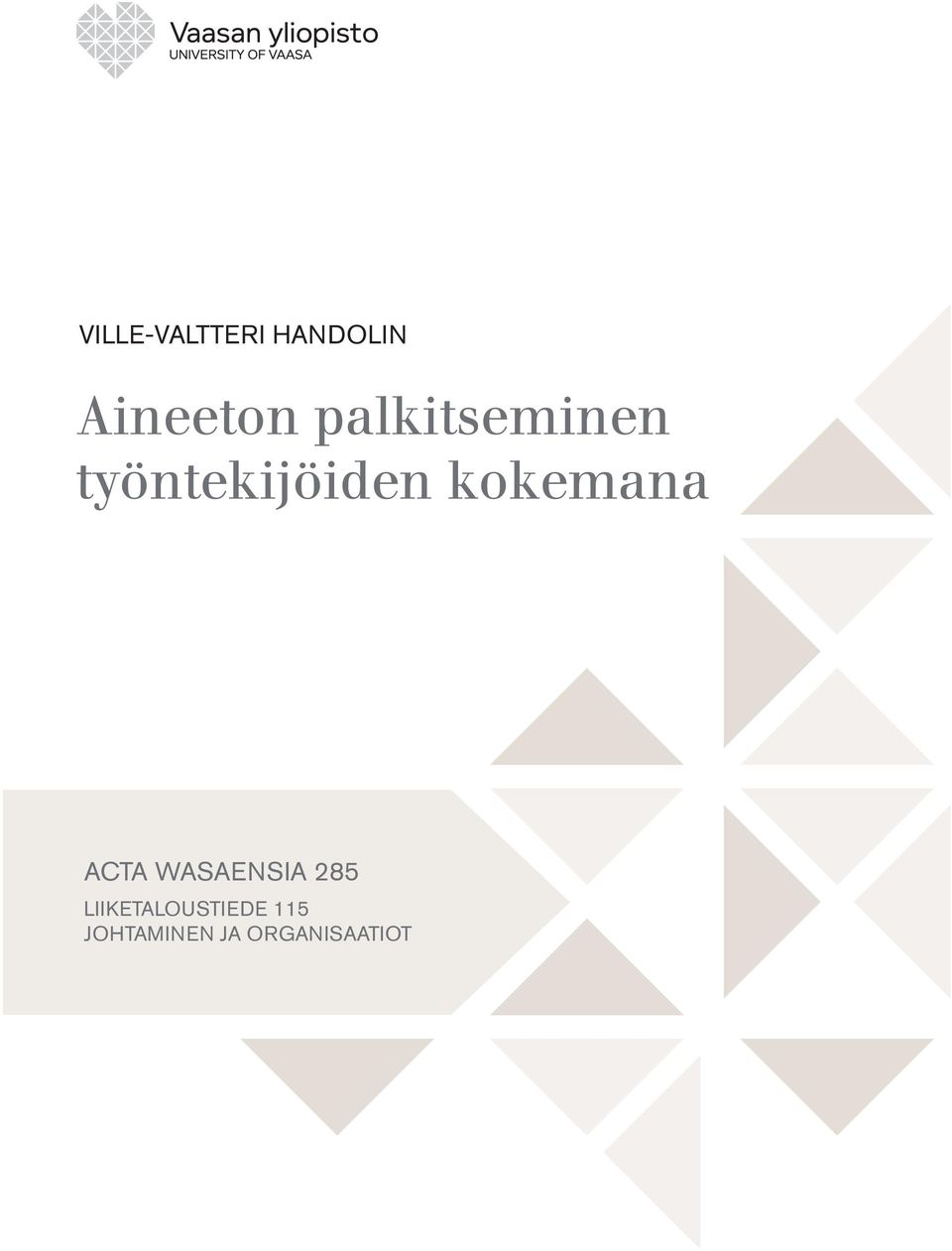 kokemana ACTA WASAENSIA 285