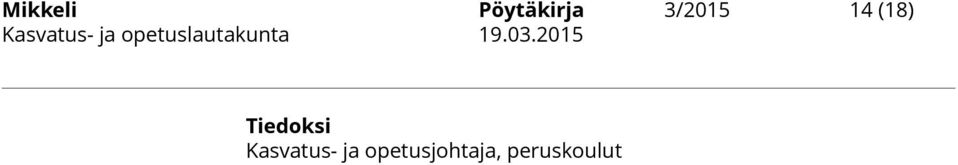 opetuslautakunta 19.03.