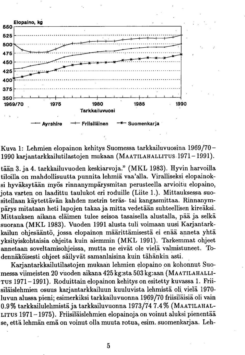 Viralliseksi elopainokt si hyväksytään myös rinnanympärysmitan perusteella arvioitu elopaino, jota varten on laadittu taulukot eri roduille (Liite 1.).