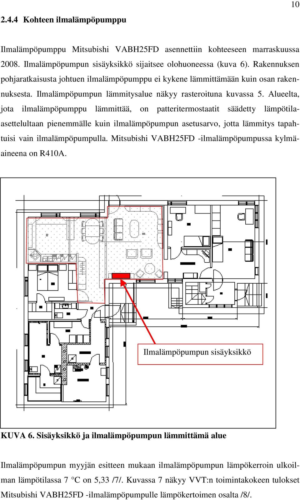 Alueelta, jota ilmalämpöpumppu lämmittää, on patteritermostaatit säädetty lämpötilaasettelultaan pienemmälle kuin ilmalämpöpumpun asetusarvo, jotta lämmitys tapahtuisi vain ilmalämpöpumpulla.