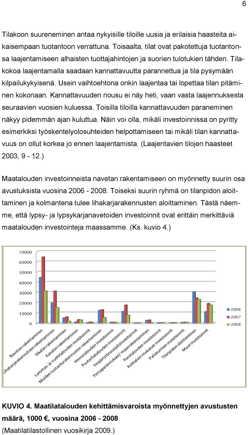 Tilakokoa laajentamalla saadaan kannattavuutta parannettua ja tila pysymään kilpailukykyisenä. Usein vaihtoehtona onkin laajentaa tai lopettaa tilan pitäminen kokonaan.